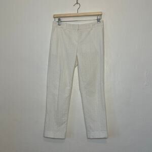 Ann Taylor – White Eyelet Slim Trouser Pant